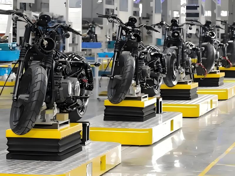 Completed CAUTO turnkey motorcycle factory with full production modules operational